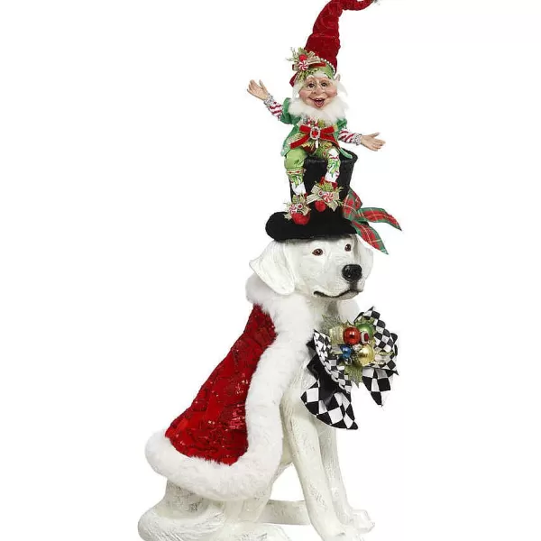 51-06044 Christmas Dog With Elf^Mark Roberts Shop