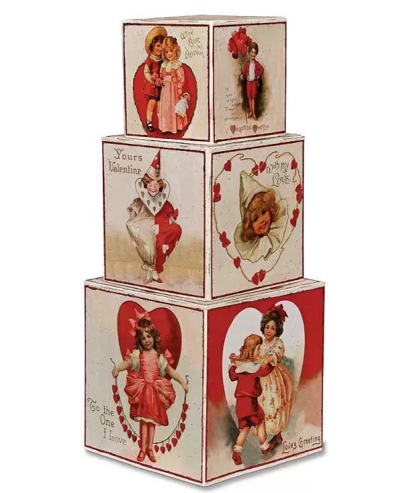 Tp4142 Sweetheart Blocks Set Of 3^Bethany Lowe Hot