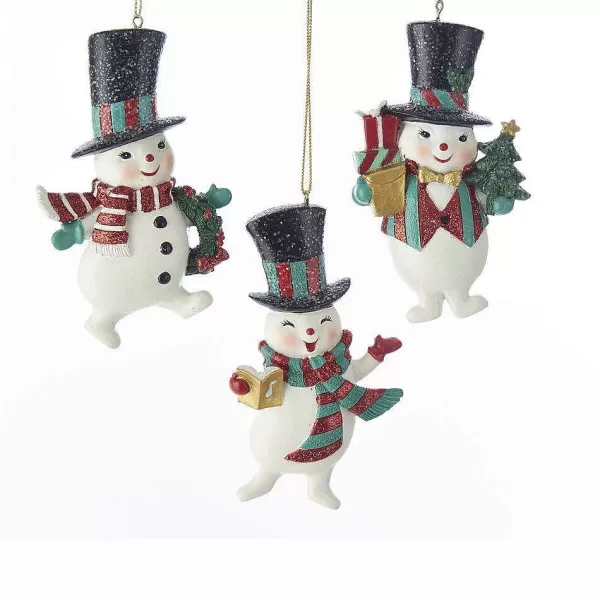 C7670 Kurt S. Adler Mid Century Style Snowman 3 Assorted^Kurt Adler Discount