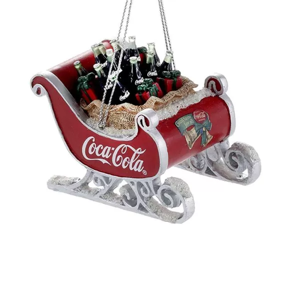 Cc2155 Kurt S. Adler Coca-Cola Sleigh Ornament^Kurt Adler Fashion