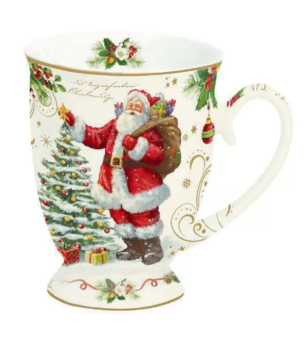 Christmas Tableware: Footed Mug In High Quality Fine China^Easy Life Cheap