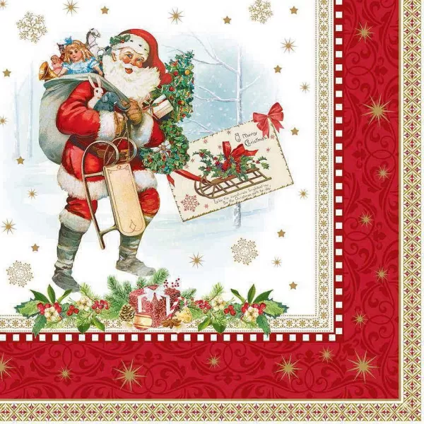 Christmas Tableware: Pack Of 20 Paper Napkins 3 Ply^Easy Life Shop