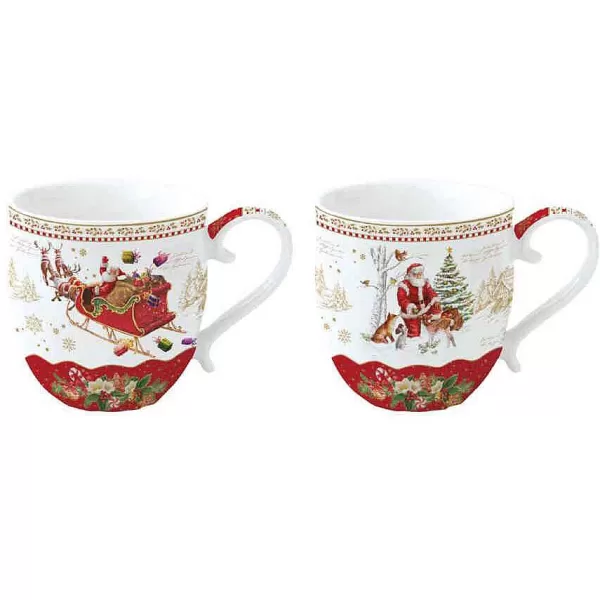 Tableware Set 2 Porcelain Mugs 370 Ml^Easy Life Flash Sale