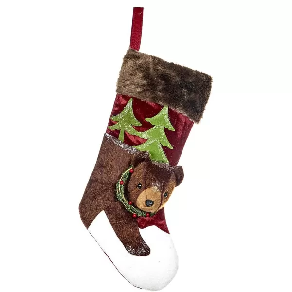 Fabric Bear Stocking Brown Tr 28345^Goodwill Store