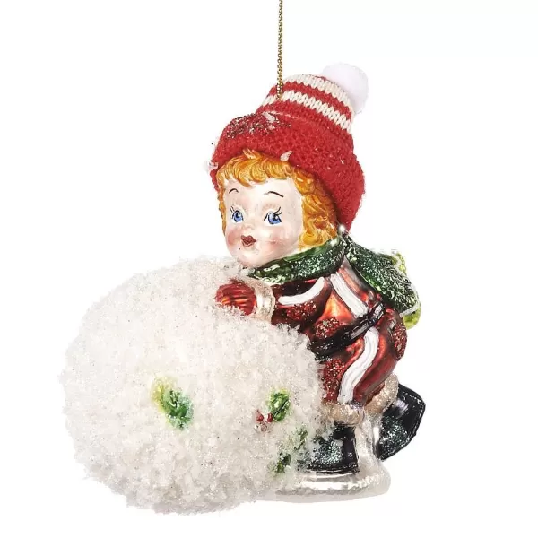 Glass Kid With Snow Ball Ornament Tr 27001^Goodwill Flash Sale