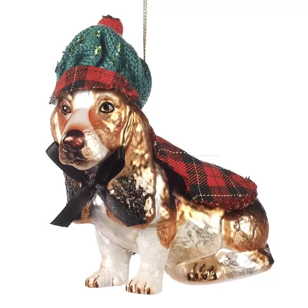 Glass Tartan Dog Ornament Tr 27062^Goodwill Best