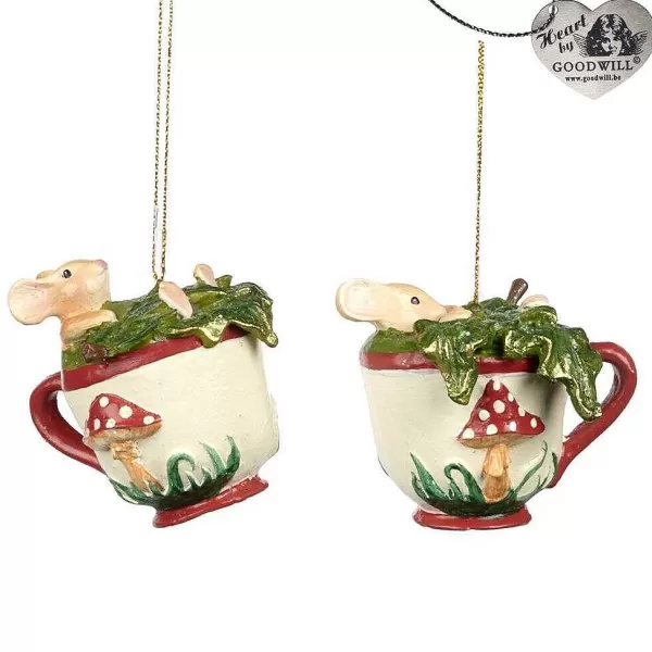 Goodill Belgium 2020 B 93150 Woodland Tea Party Mouse In Cup 2 Assorted^Goodwill Flash Sale