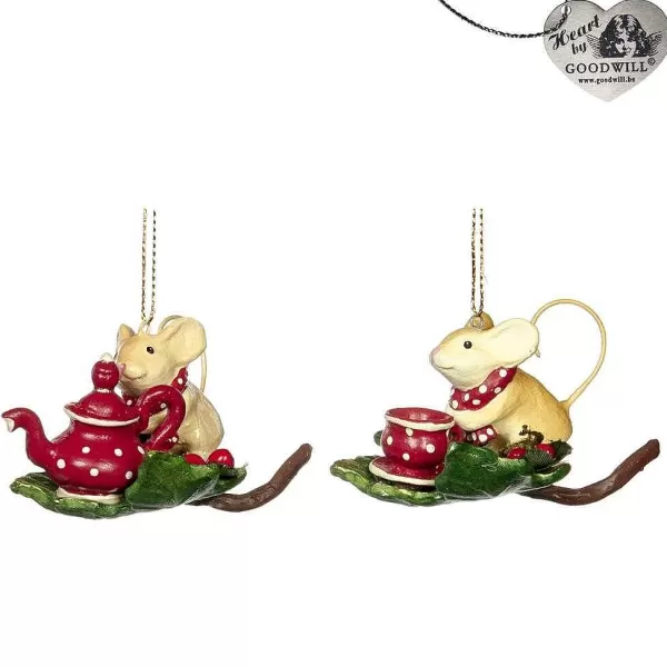 Goodill Belgium 2020 B 93154 Woodland Tea Party Baby Mouse On Leaf 2 Assorted^Goodwill Hot