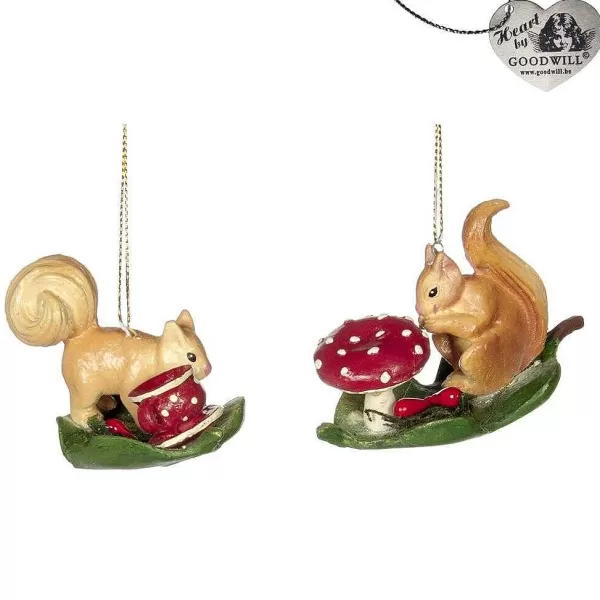 Goodill Belgium 2020 B 93161 Woodland Tea Party Squirrel On Leaf 2 Assorted^Goodwill Clearance
