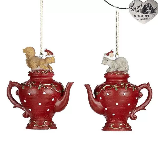 Goodill Belgium 2020 Mc 35003 Xmas Mouse Squirrel On Teapot 2 Assorted^Goodwill Best Sale