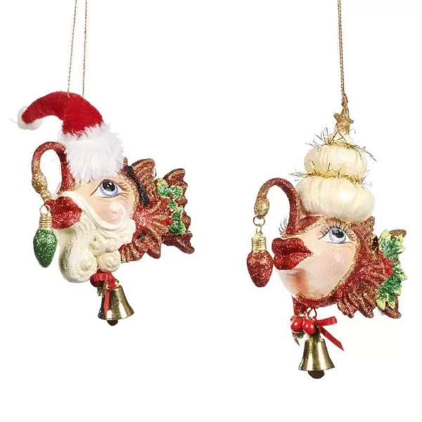 Belgium B 92353 Santa Angler Fish 2 Assorted Ornaments^Goodwill Shop