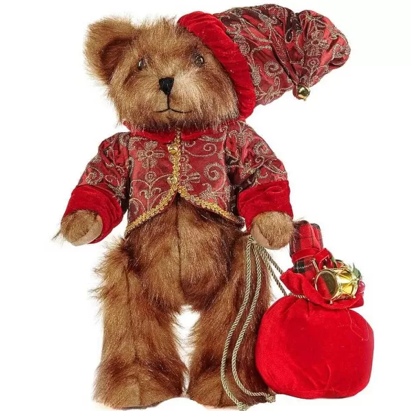 Belgium Furry Santa Bear With Bag C 16010^Goodwill Clearance