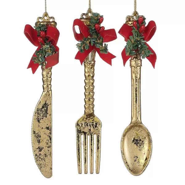 Belgium Pl 52424 Glittered Xmas Soon Knife Fork 3 Assorted^Goodwill Cheap