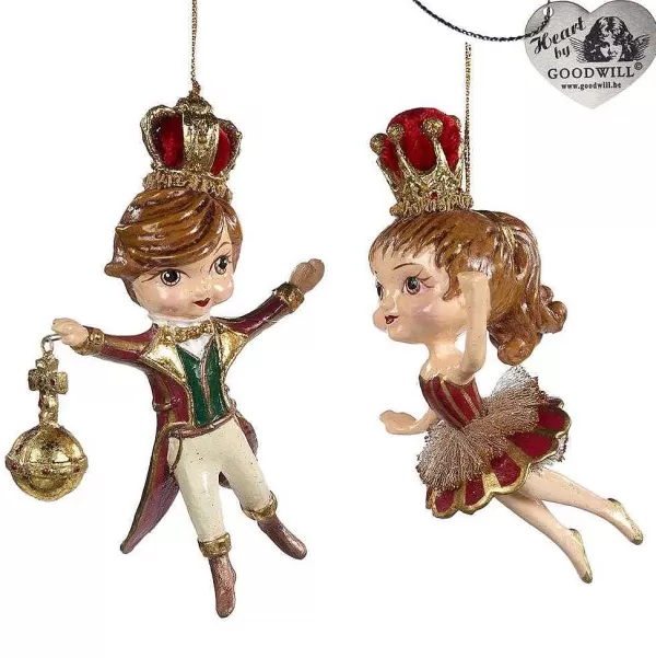 Belgium Prince Princess Ornament 2 Assorted B 95108^Goodwill New