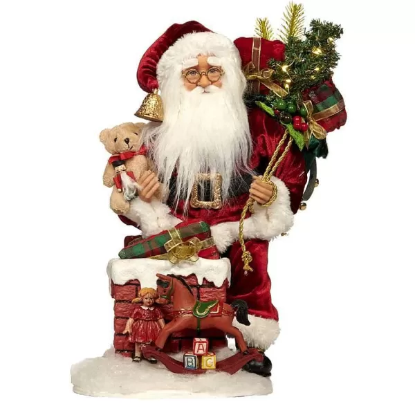 Belgium Sb 59172 Led Lit Fabric Santa Climbing Chimney (B/O)^Goodwill Shop