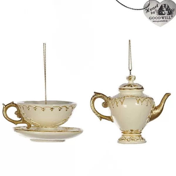 Belgium Teapot Cup Ornament 2 Asssorted Mc 34021^Goodwill Hot