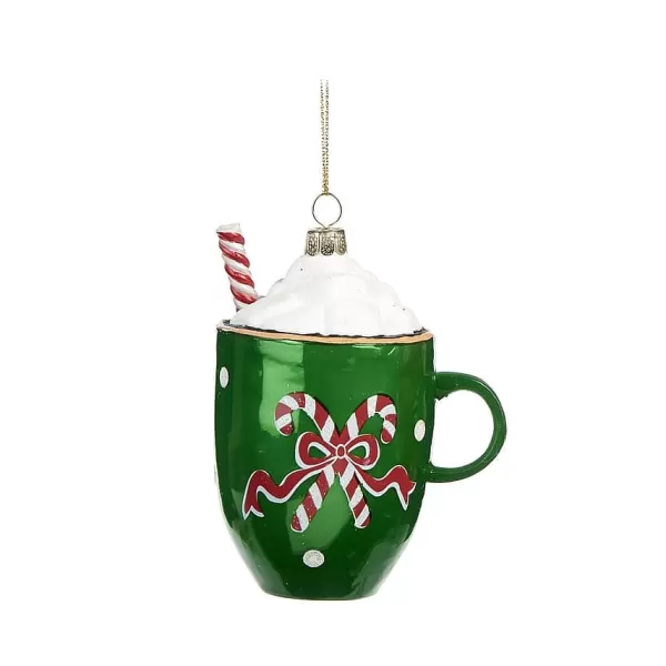 Belgium Ya 92118 Glass Cup Of Hot Chocolate Ornament^Goodwill Shop