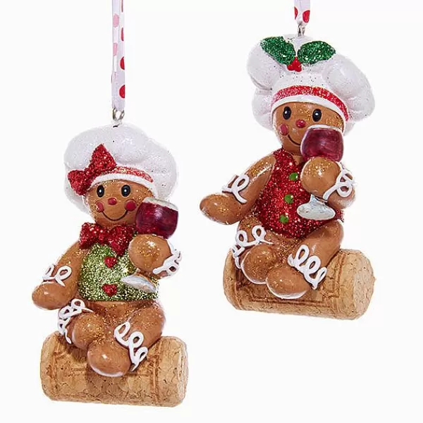 H5126 Gingerbread Chef With Glass 2 Assorted Kurt S.Adler New York^Kurt Adler Clearance