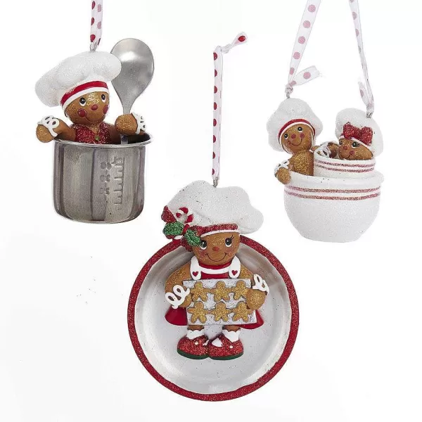 H5145 Kurt S. Adler Gingerbread Ornament 3 Assorted In Cup^Kurt Adler Shop