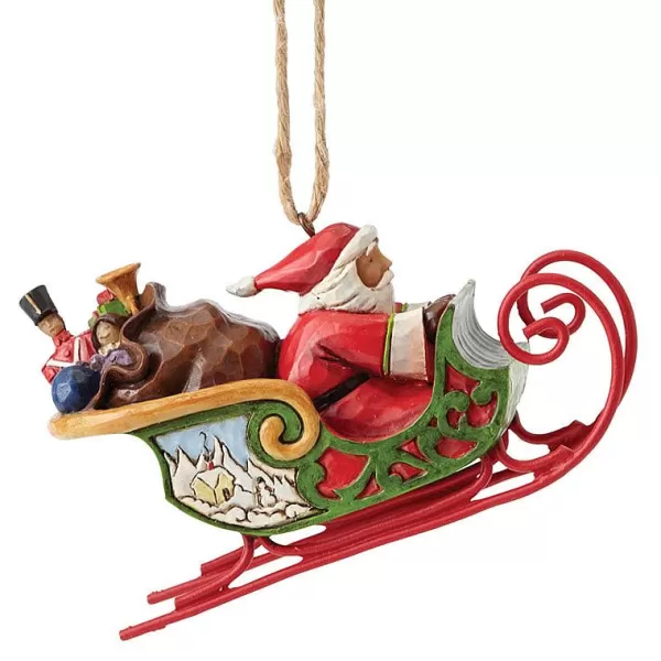 4053836 Santa In Sleigh Hanging Ornament^Jim Shore Online