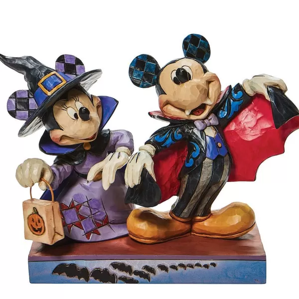 6008989 Terrifying Trick-Or-Treaters - Mickey And Minnie As A Vampire^Jim Shore Sale