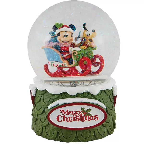 6009581 Laughing All The Way - Mickey And Pluto Christmas Waterball^Jim Shore Online