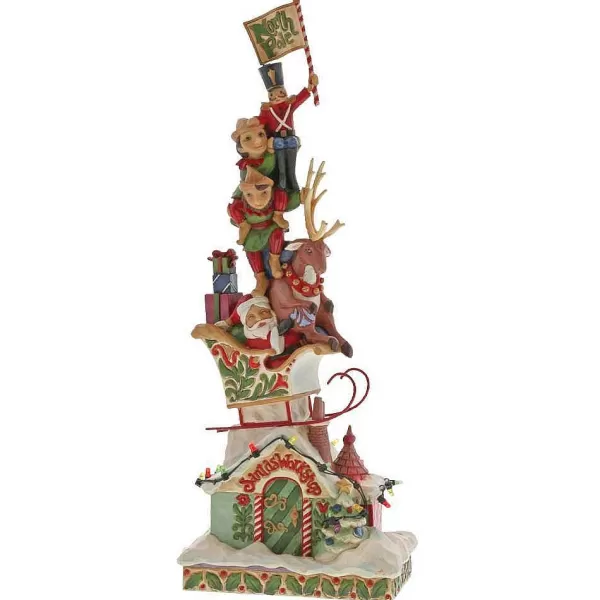 Heaped With Holiday Cheer Lighted Stacked Santa 4060310^Jim Shore Shop