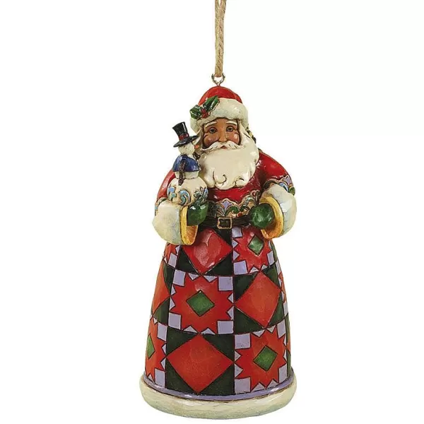 Santa With Toy Bag & Snowman Hanging Ornament 4027726^Jim Shore Hot