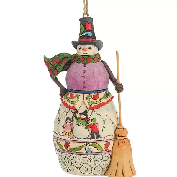 Winter Scene Snowman Hanging Ornament 4047793^Jim Shore Cheap