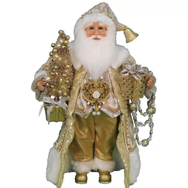 Originals Lighted Golden Glimmer Santa Cc16-189^Karen Didion Fashion