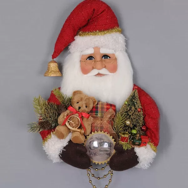 Originals Red Vintage Santa Head Sh18-05^Karen Didion Cheap