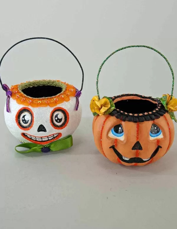 Katherine'S Collection 28-828387 Pumpkin Patch Mini Pumpkin Containers - Assortment Of 2^Katherine Collection Best Sale