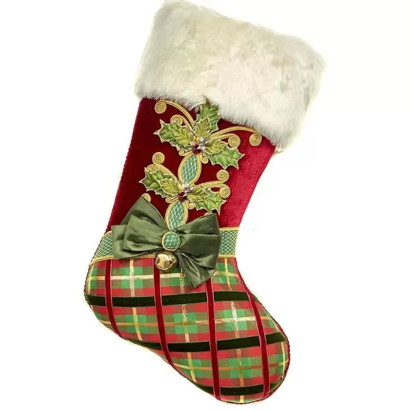 Katherine'S Collection Paper Mache Stocking Burgundy Kc 28-728565^Katherine Collection Cheap