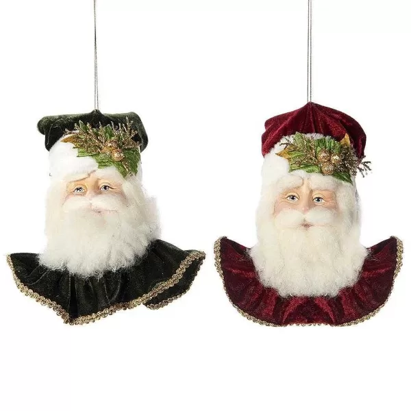 Katherine'S Collection Santa Head Ornament 2 Assorted Kc J 11-911612^Katherine Collection Flash Sale