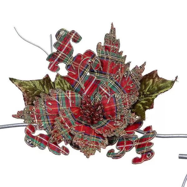 Katherine'S Collection Wishes Plaid Poinsettia On Clip Kc 33-933611^Katherine Collection Hot