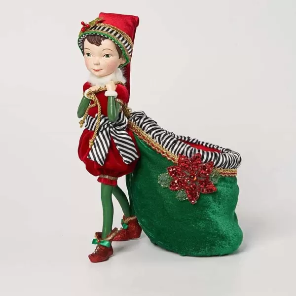 Kc 28-128276 Katherine'S Collection Merry Bright Elf With Bag^Katherine Collection Cheap