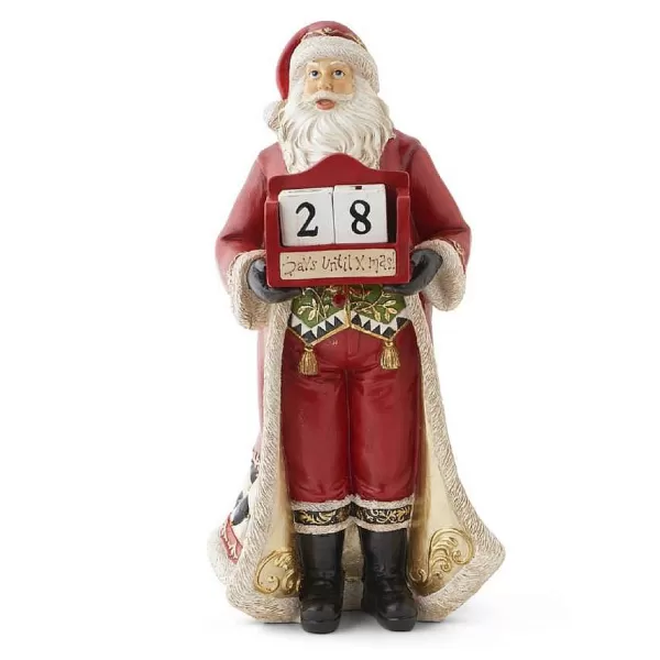 K&K Interiors 53057A - Resin Santa W/Christmas Countdown Blocks^KKInteriors Sale