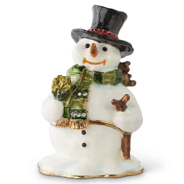 K&K Interiors 53165A - Snowman Hinged Jewelry Box^KKInteriors Outlet