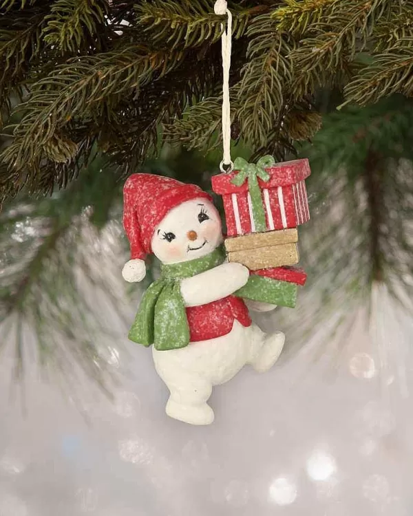 Kl8010 Snowman With Presents Ornament^Bethany Lowe Cheap