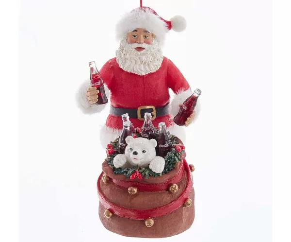 5.75" Coke Santa With Polar Bear In Sack Cc9202^Kurt Adler Flash Sale