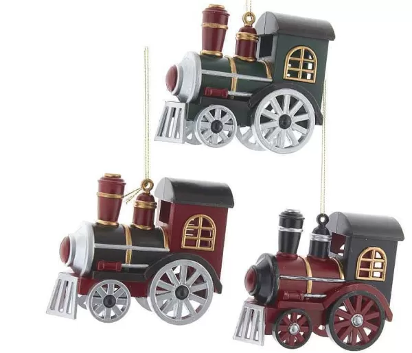 D3719 Blow Mold Locomotive Ornament3 Assorted^Kurt Adler Clearance