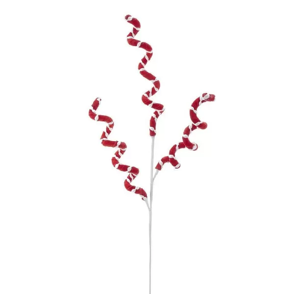 Nyc C6970 Red And White Curly Candy Spray^Kurt Adler Sale