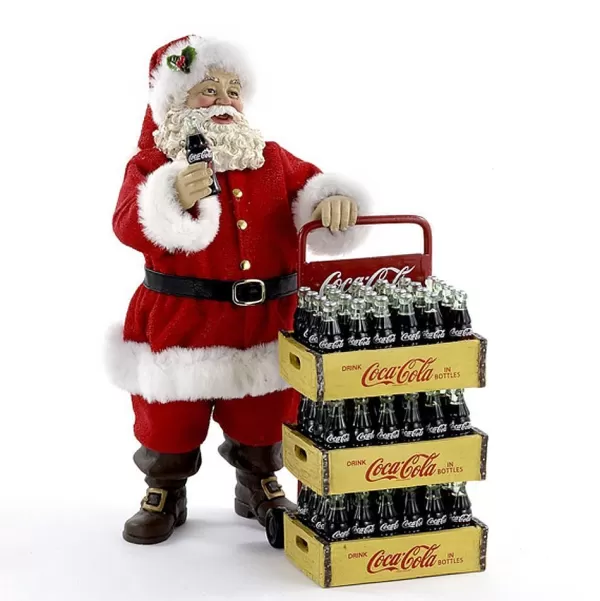 Nyc Cc5151 Coca-Cola Santa With Delivery Cart Tabletop Decoration^Kurt Adler Shop