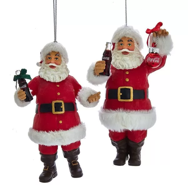 Nyc Cc9191 Coca-Cola Santa Holding Ball & Bottle, 2 Assorted^Kurt Adler Best