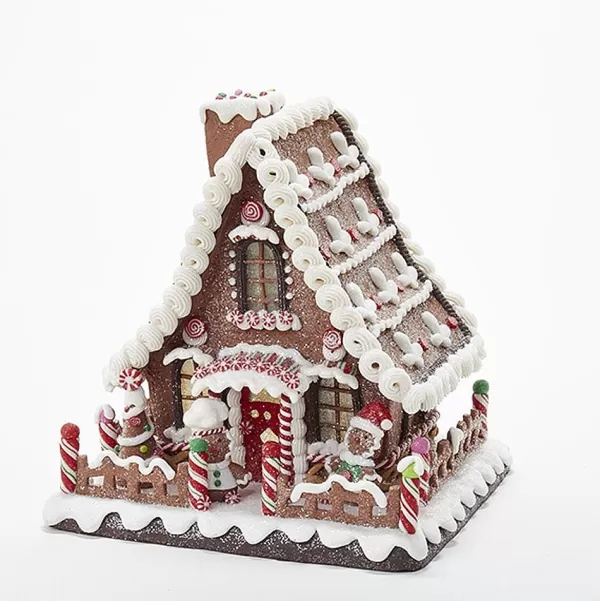 Nyc D2869 Battery-Operated Led Gingerbread Candy House Table Piece^Kurt Adler Outlet