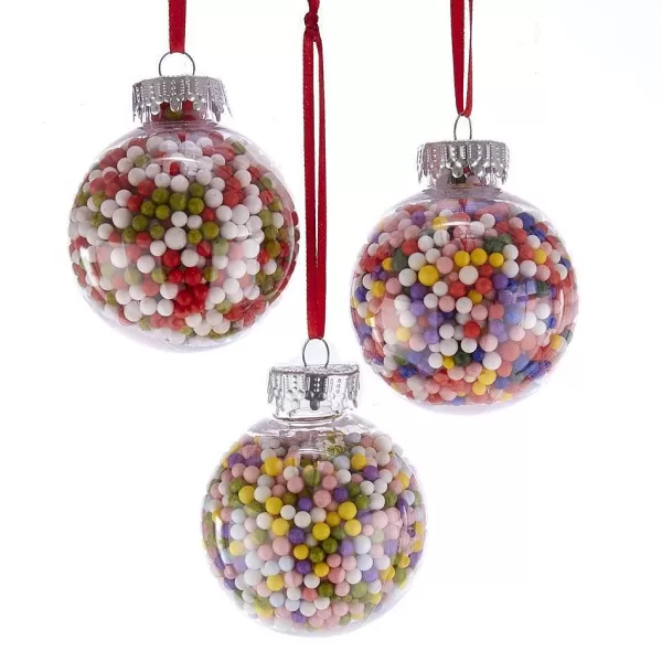 Nyc D3551 Clear Plastic Ball With Candy Ornaments, 3 Assorted^Kurt Adler Flash Sale