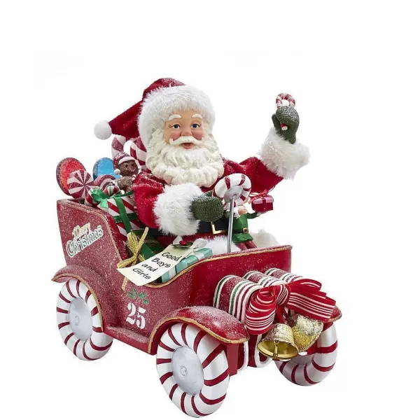 Nyc Fa0105 Fabrich Musical Santa In Candy Car^Kurt Adler Discount