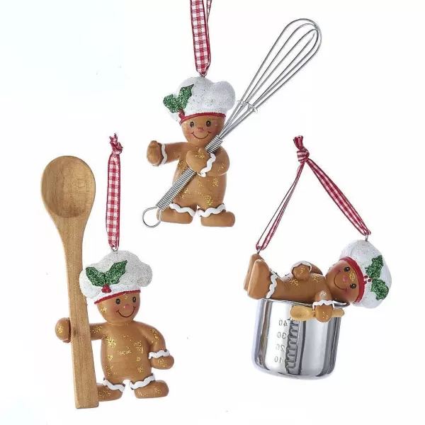 Nyc H5548 Gingerbread Boy Utensil Ornaments, 3 Assorted^Kurt Adler Cheap