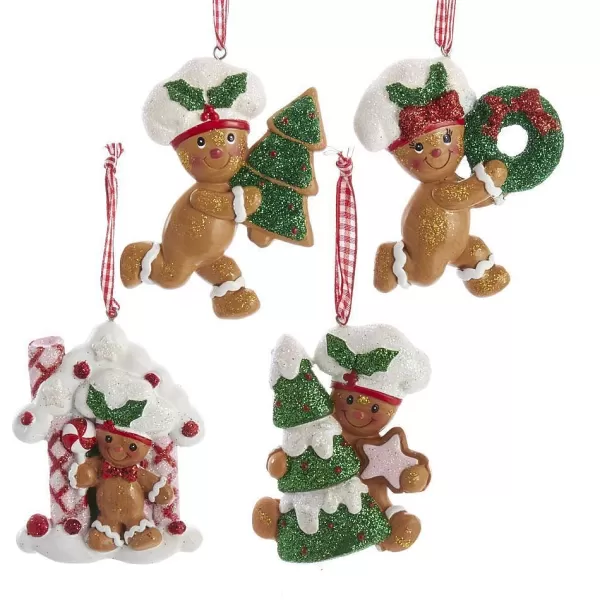 Nyc H5550 Gingerbread Children Cookie Ornaments, 4 Assorted^Kurt Adler Best Sale