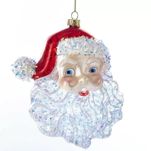 Nyc T2290 Glass Santa Head Ornament^Kurt Adler Sale